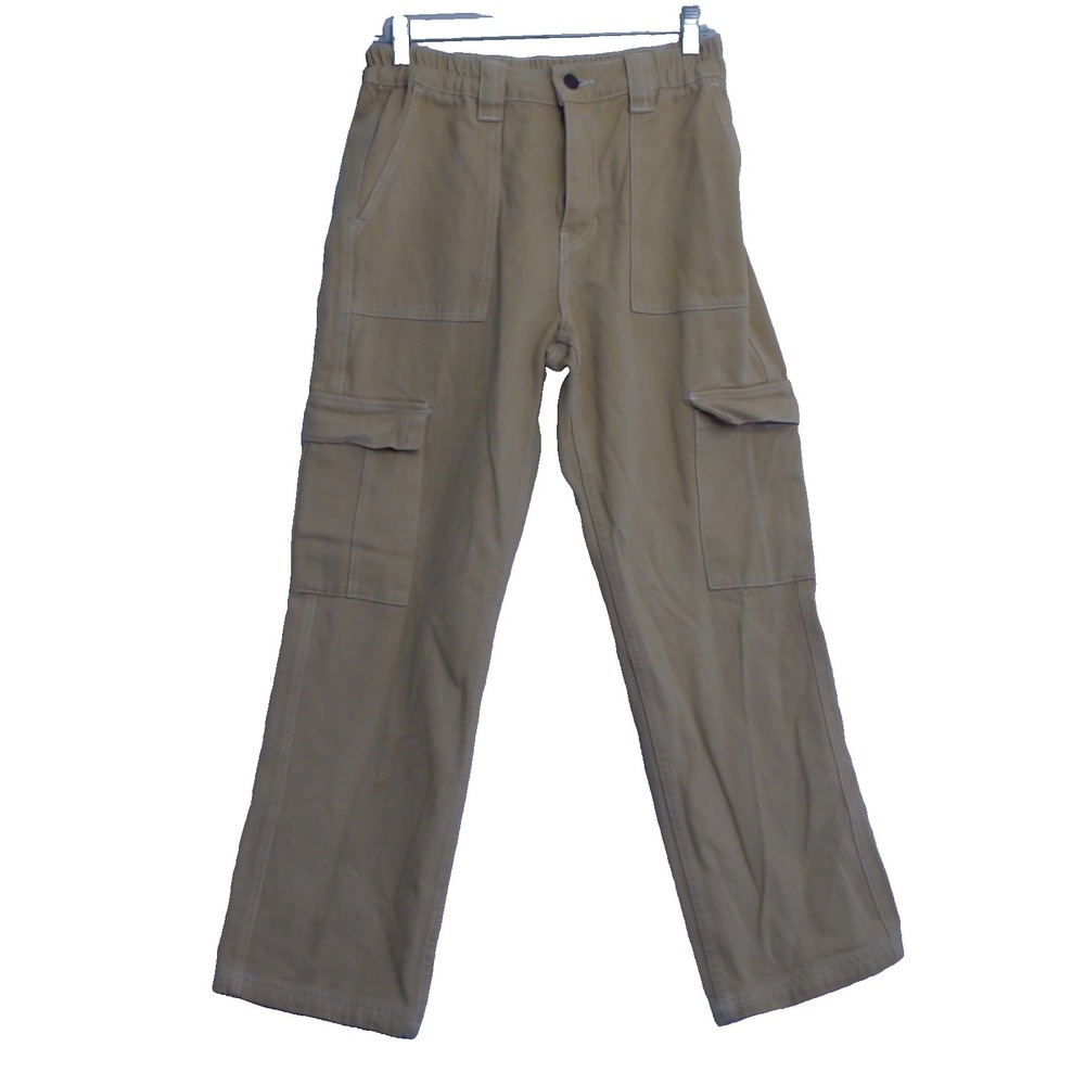 PACSUN Elastic Waist Cargo Pants Size Small Khaki Canvas